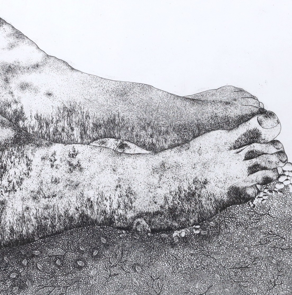 Brenda Jacobs, four etchings with aquatint, 'Bodyscapes', signed and dated '91, 22 x 22cm, framed as one